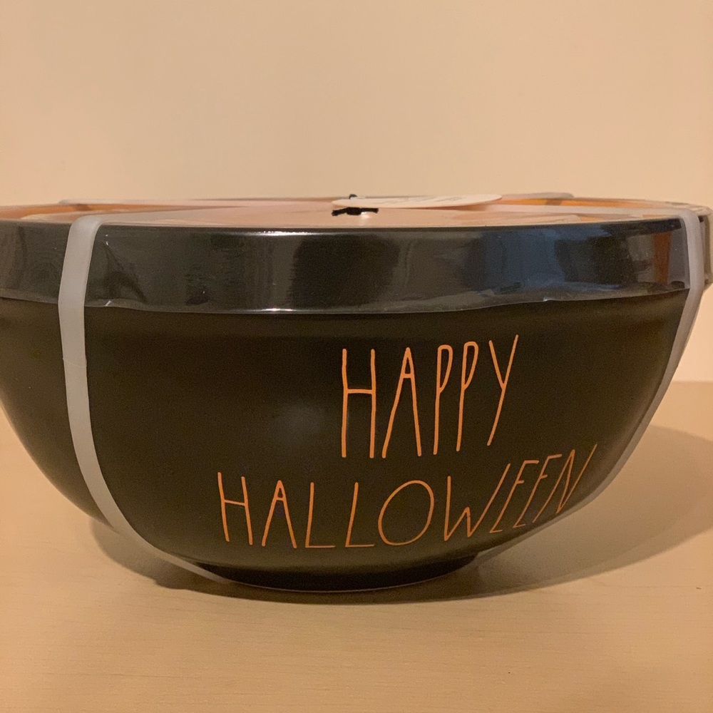 Rae Dunn Halloween inspired black ceramic bowl set